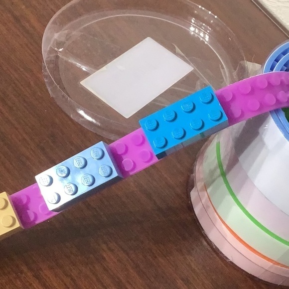 Adhesive, flexible Tape w/ building studs - fits Lego - build horizontal - Picture 3 of 6